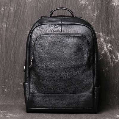 Full Grain Leather Shoulder Bag Handmade Genuine Leather Travel Backpack Men's Cowhide Leather Computer Backpack