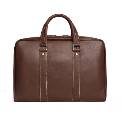 Hot Selling Genuine Full Grain Leather Laptop Bag Briefcase Leather Handbag for Men