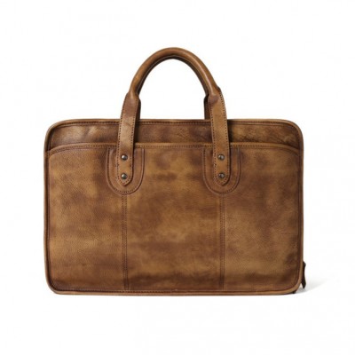 Fashionable Vintage Leather Briefcase Leather Laptop Bag Mens Leather Handbag