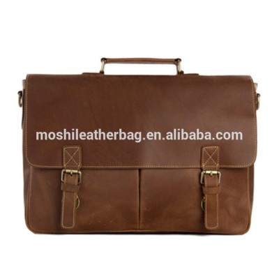 Vintage Western Style Genuine Leather Laptop Bag