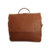 Leather Business Bag Travel Bag Laptop Bag with luggage trolley carrier